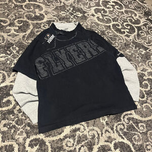 Men's Reebok Black Gray Flyers Long Sleeve Tee M